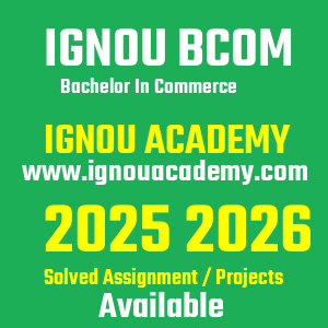 IGNOU BCOM SOLVED ASSIGNMENT 2025 2026